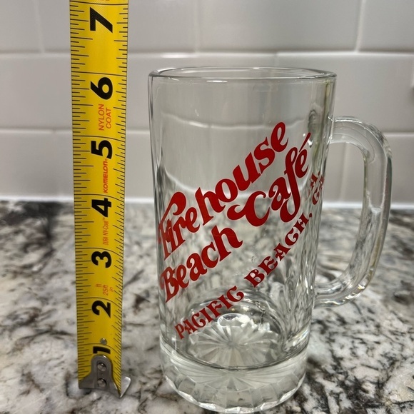 🍺 Vintage Firehouse Beach Cafe Glass Beer Mug | Pacific Beach, CA - Picture 6 of 8